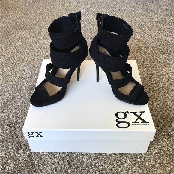 Black Caged Heels - Picture 3 of 5